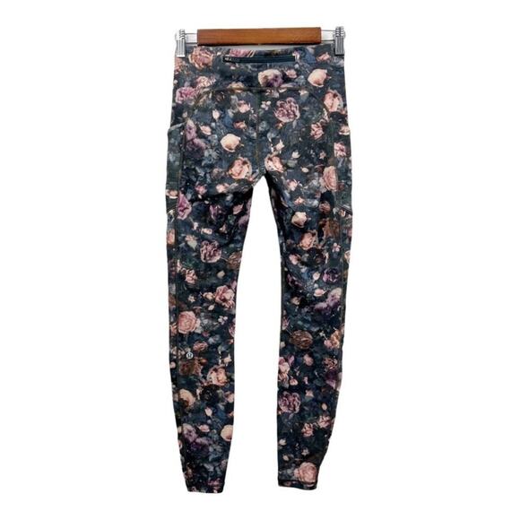Lululemon Speed Up Tight Leggings 4 Frosted Rose Multi Floral Run Athleisure Gym - Picture 3 of 10